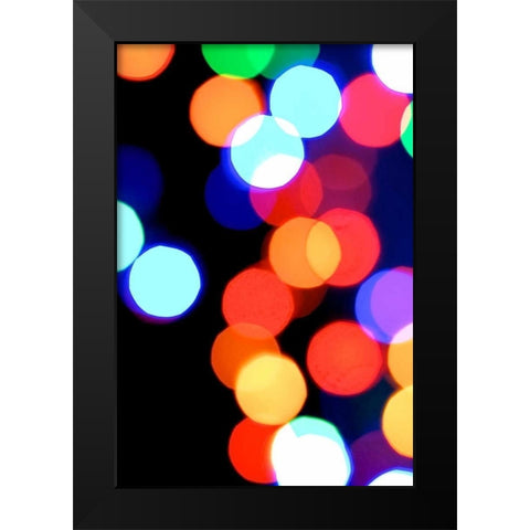 Bokeh Colors VI Black Modern Wood Framed Art Print by Burkhart, Monika