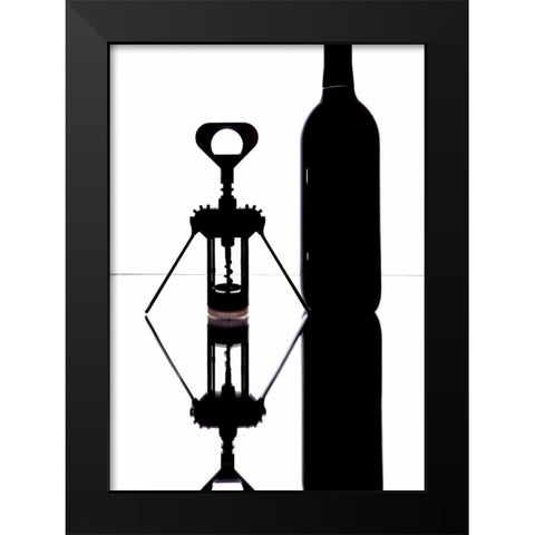 Wine Reflections I Black Modern Wood Framed Art Print by Burkhart, Monika