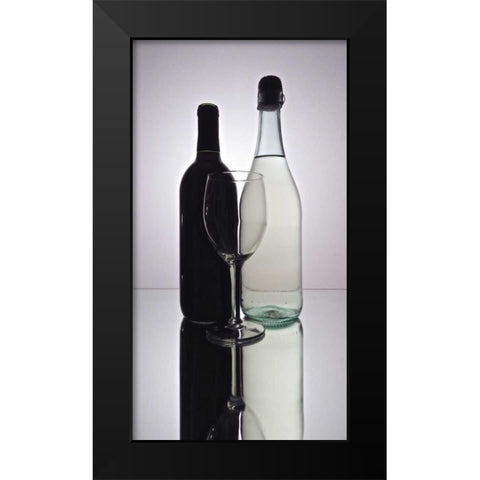 Wine Reflections II Black Modern Wood Framed Art Print by Burkhart, Monika