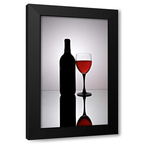 Wine Reflections III Black Modern Wood Framed Art Print by Burkhart, Monika