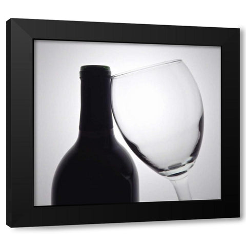 Wine Curves I Black Modern Wood Framed Art Print with Double Matting by Burkhart, Monika