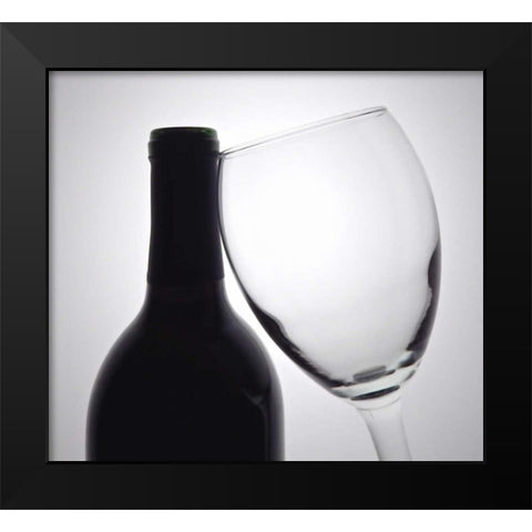 Wine Curves I Black Modern Wood Framed Art Print by Burkhart, Monika