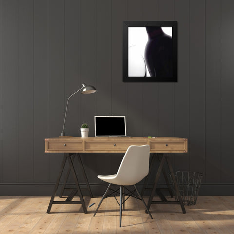 Wine Curves III Black Modern Wood Framed Art Print by Burkhart, Monika