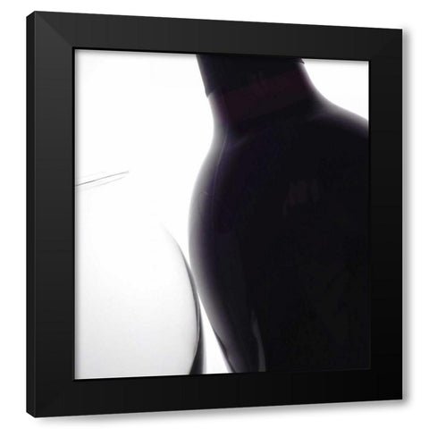 Wine Curves III Black Modern Wood Framed Art Print with Double Matting by Burkhart, Monika
