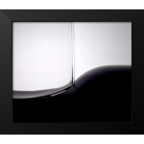 Wine Curves IV Black Modern Wood Framed Art Print by Burkhart, Monika