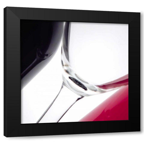 Wine Curves V Black Modern Wood Framed Art Print with Double Matting by Burkhart, Monika