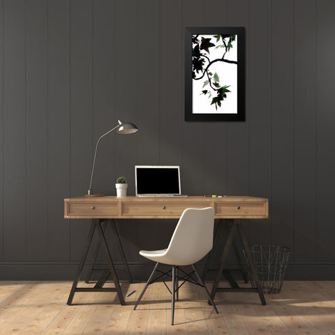 Maple Branch VI Black Modern Wood Framed Art Print by Burkhart, Monika