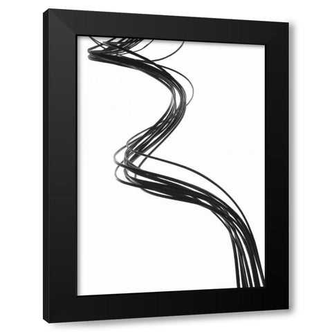 Swirls II Black Modern Wood Framed Art Print by Burkhart, Monika