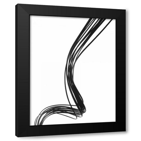 Swirls III Black Modern Wood Framed Art Print by Burkhart, Monika