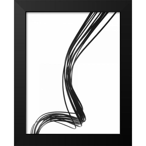 Swirls III Black Modern Wood Framed Art Print by Burkhart, Monika