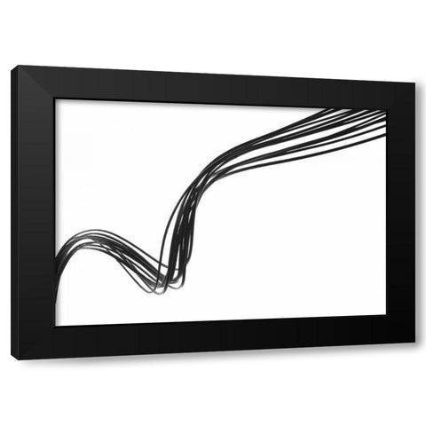 Swirls V Black Modern Wood Framed Art Print by Burkhart, Monika