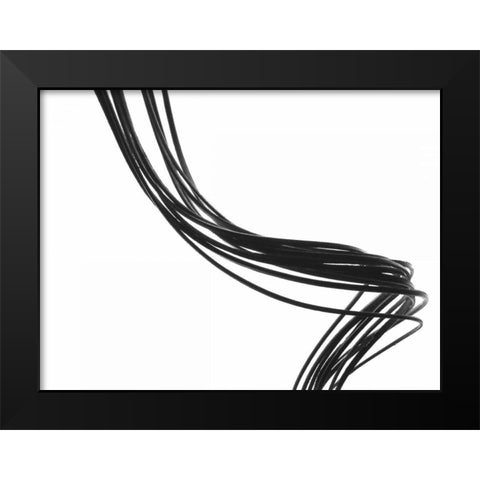 Swirls VI Black Modern Wood Framed Art Print by Burkhart, Monika