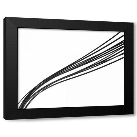 Swoop I Black Modern Wood Framed Art Print by Burkhart, Monika