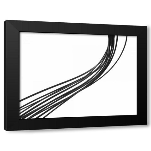 Swoop II Black Modern Wood Framed Art Print by Burkhart, Monika