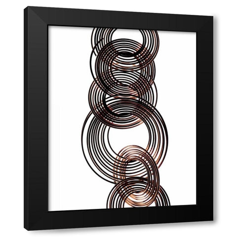 Intertwined I Black Modern Wood Framed Art Print with Double Matting by Burkhart, Monika
