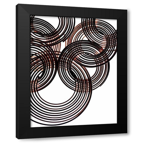 Intertwined II Black Modern Wood Framed Art Print with Double Matting by Burkhart, Monika