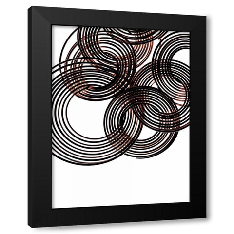 Intertwined III Black Modern Wood Framed Art Print with Double Matting by Burkhart, Monika