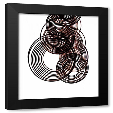 Intertwined IV Black Modern Wood Framed Art Print by Burkhart, Monika