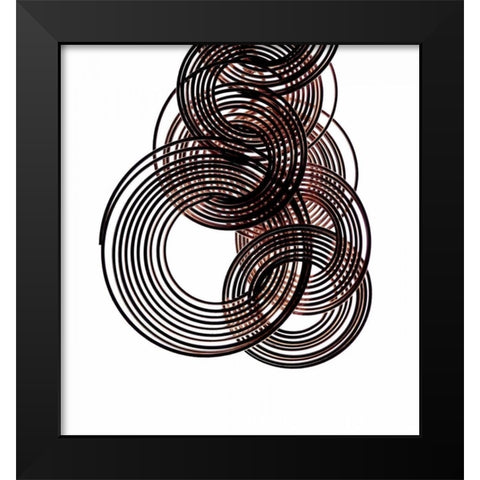 Intertwined IV Black Modern Wood Framed Art Print by Burkhart, Monika