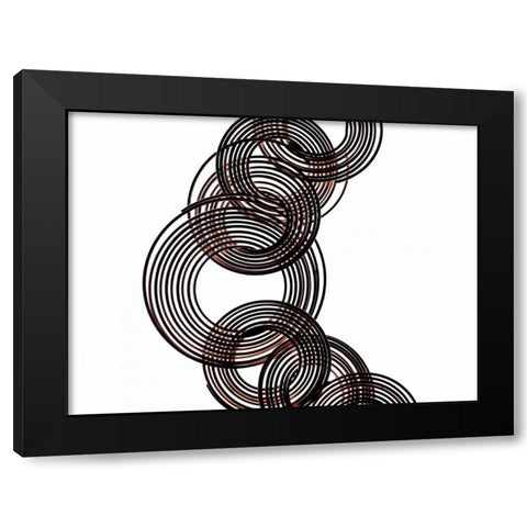 Intertwined V Black Modern Wood Framed Art Print by Burkhart, Monika