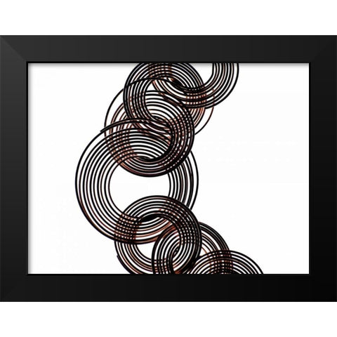 Intertwined V Black Modern Wood Framed Art Print by Burkhart, Monika