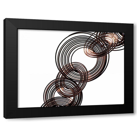 Intertwined VI Black Modern Wood Framed Art Print with Double Matting by Burkhart, Monika