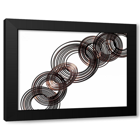 Intertwined VII Black Modern Wood Framed Art Print with Double Matting by Burkhart, Monika