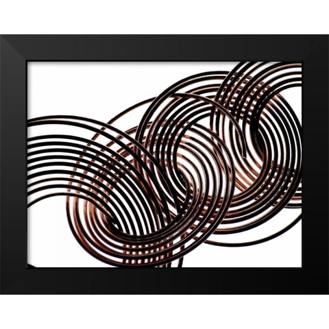 Intertwined VIII Black Modern Wood Framed Art Print by Burkhart, Monika