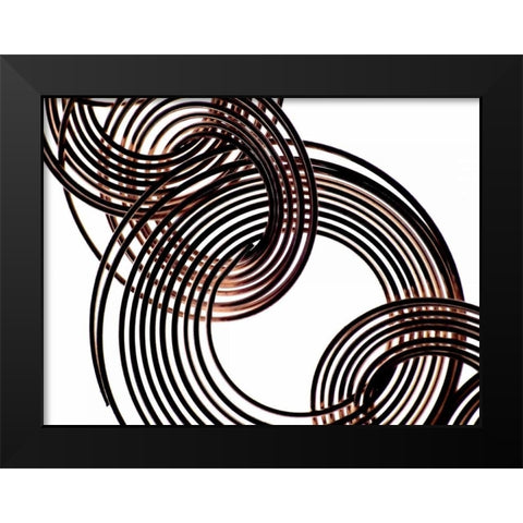 Intertwined IX Black Modern Wood Framed Art Print by Burkhart, Monika