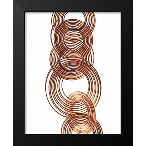 Intertwined Gold I Black Modern Wood Framed Art Print by Burkhart, Monika