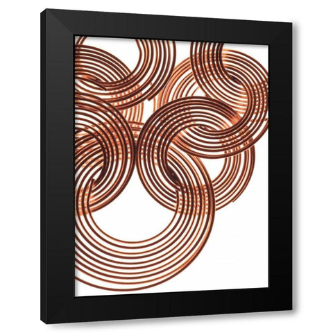 Intertwined Gold II Black Modern Wood Framed Art Print by Burkhart, Monika