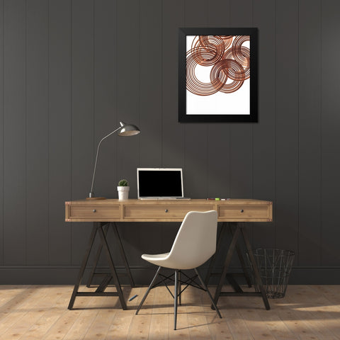 Intertwined Gold III Black Modern Wood Framed Art Print by Burkhart, Monika