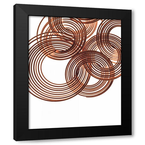 Intertwined Gold III Black Modern Wood Framed Art Print with Double Matting by Burkhart, Monika