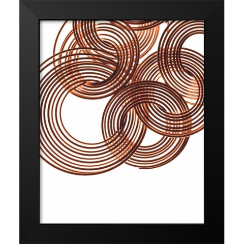 Intertwined Gold III Black Modern Wood Framed Art Print by Burkhart, Monika