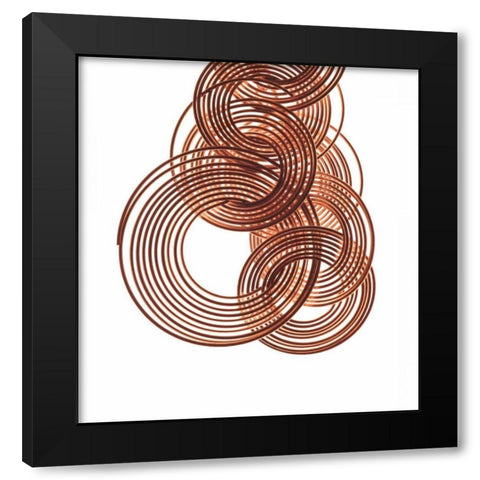 Intertwined Gold IV Black Modern Wood Framed Art Print by Burkhart, Monika