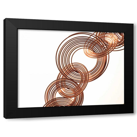 Intertwined Gold VI Black Modern Wood Framed Art Print with Double Matting by Burkhart, Monika