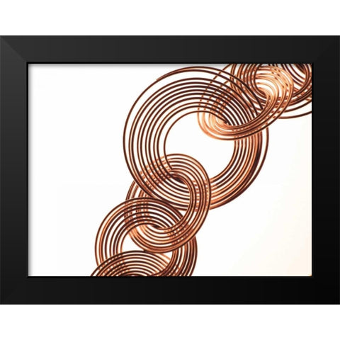 Intertwined Gold VI Black Modern Wood Framed Art Print by Burkhart, Monika