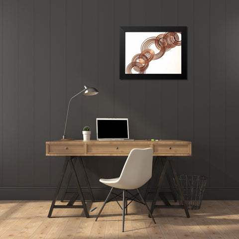 Intertwined Gold VII Black Modern Wood Framed Art Print by Burkhart, Monika