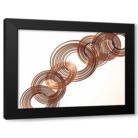 Intertwined Gold VII Black Modern Wood Framed Art Print by Burkhart, Monika