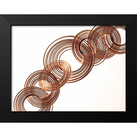 Intertwined Gold VII Black Modern Wood Framed Art Print by Burkhart, Monika