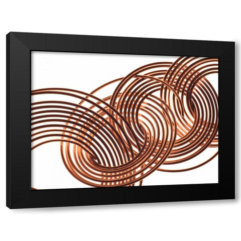 Intertwined Gold VIII Black Modern Wood Framed Art Print by Burkhart, Monika