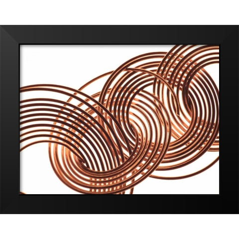 Intertwined Gold VIII Black Modern Wood Framed Art Print by Burkhart, Monika