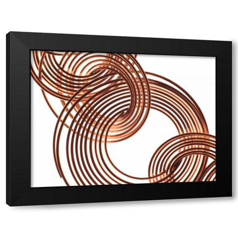Intertwined Gold IX Black Modern Wood Framed Art Print with Double Matting by Burkhart, Monika