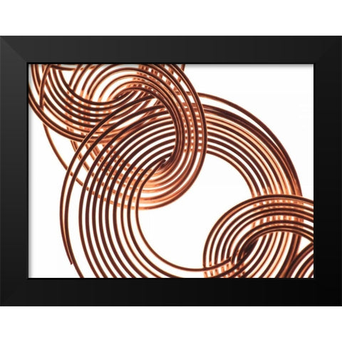 Intertwined Gold IX Black Modern Wood Framed Art Print by Burkhart, Monika