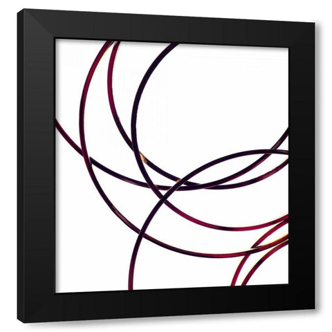 Linked III Black Modern Wood Framed Art Print with Double Matting by Burkhart, Monika