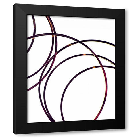 Linked IV Black Modern Wood Framed Art Print with Double Matting by Burkhart, Monika