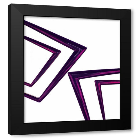 Geometric III Black Modern Wood Framed Art Print with Double Matting by Burkhart, Monika