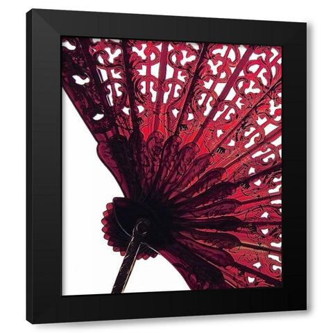 Vintage Fan I Black Modern Wood Framed Art Print with Double Matting by Burkhart, Monika