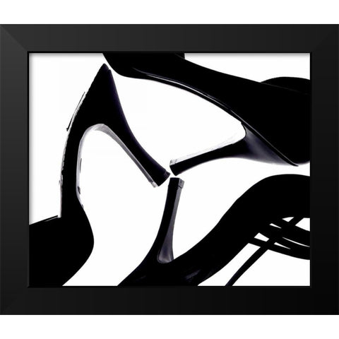 High Heels III Black Modern Wood Framed Art Print by Burkhart, Monika