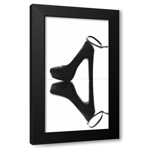 High Heels Reflection I Black Modern Wood Framed Art Print with Double Matting by Burkhart, Monika